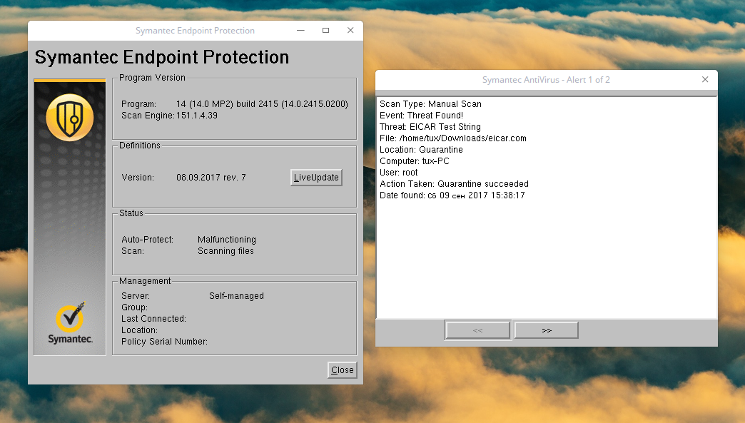 Symantec Endpoint Protection 12.1.5337