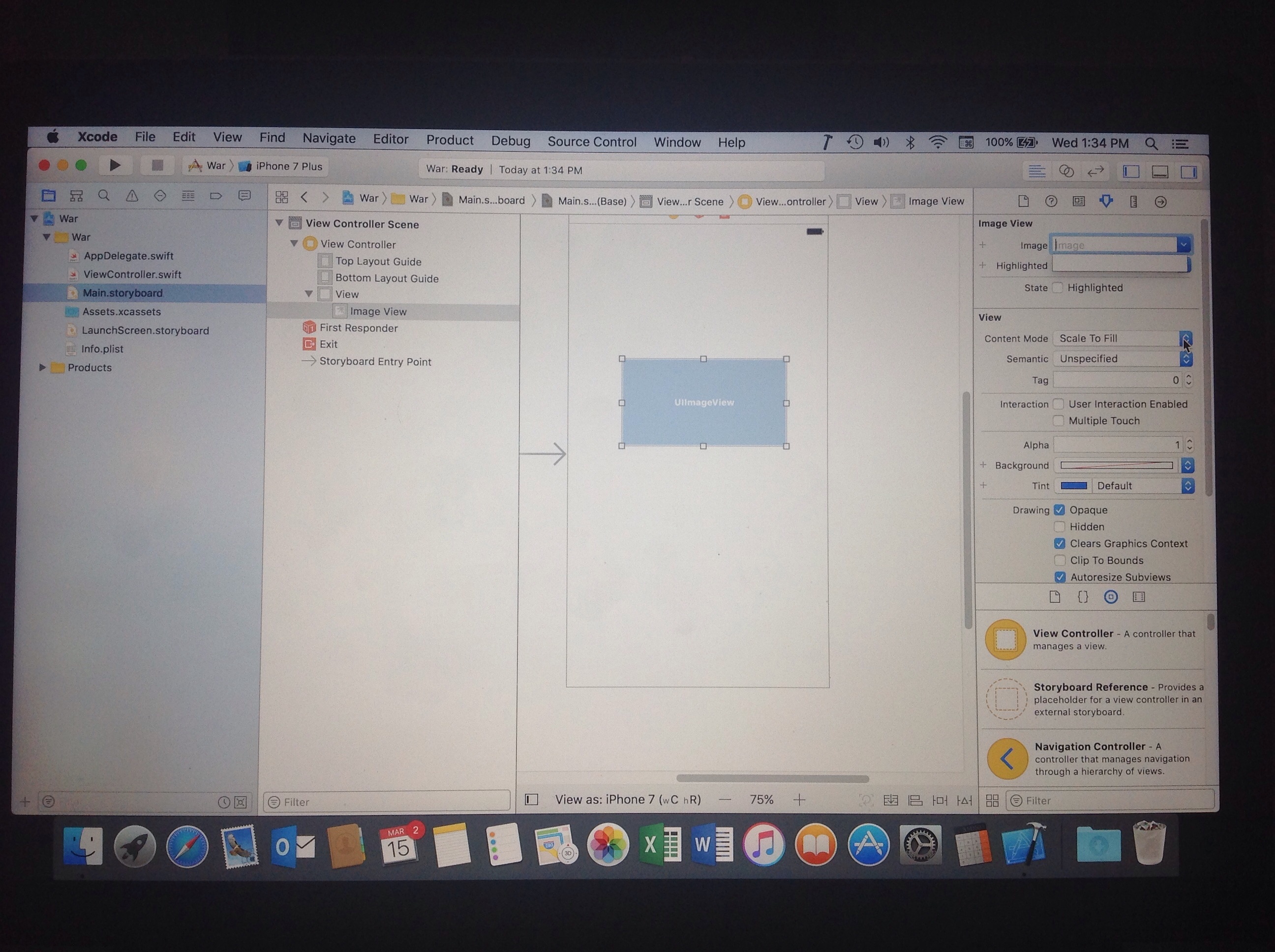 6. Creating the user interface – Auto layout and Size Classes