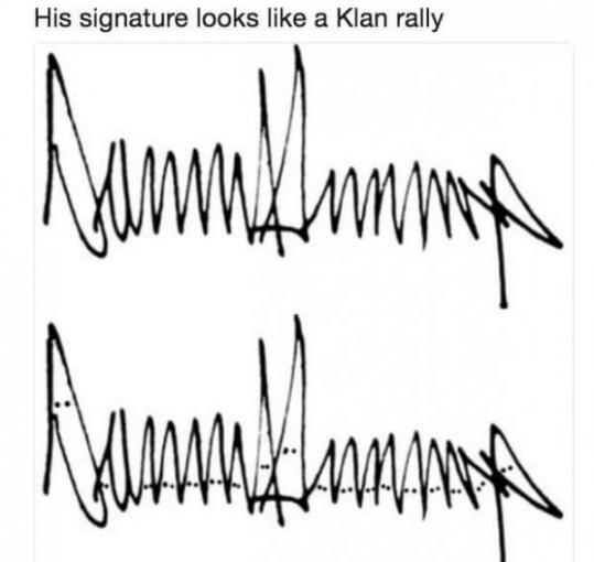 Trump's signature deciphered: - Democratic Underground