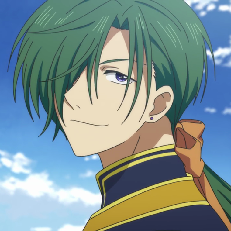 green haired male anime characters