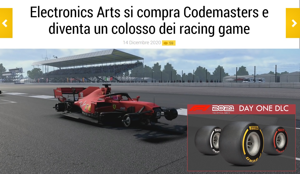 Codemasters Software Electronics Arts si compra Codemasters e diventa un colosso dei racing game