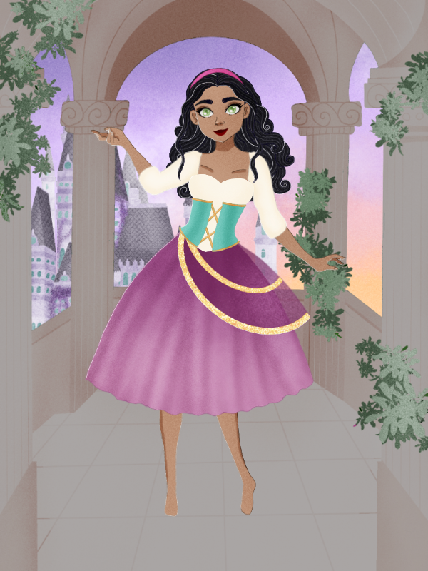 Esmeralda (Hunchback of Notre Dame)  Disney princess movies, Azalea dress  up, Disney princess wallpaper