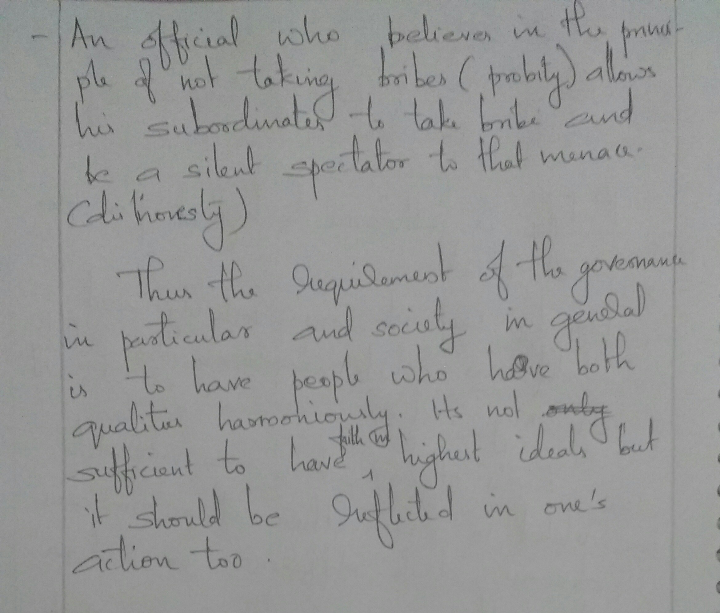 1. What is the difference between honesty and probity? Explain by ...