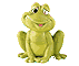 small green sympathetic animated smiling frog