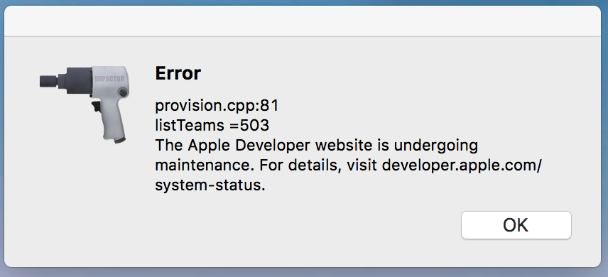 cydia impactor runtime error