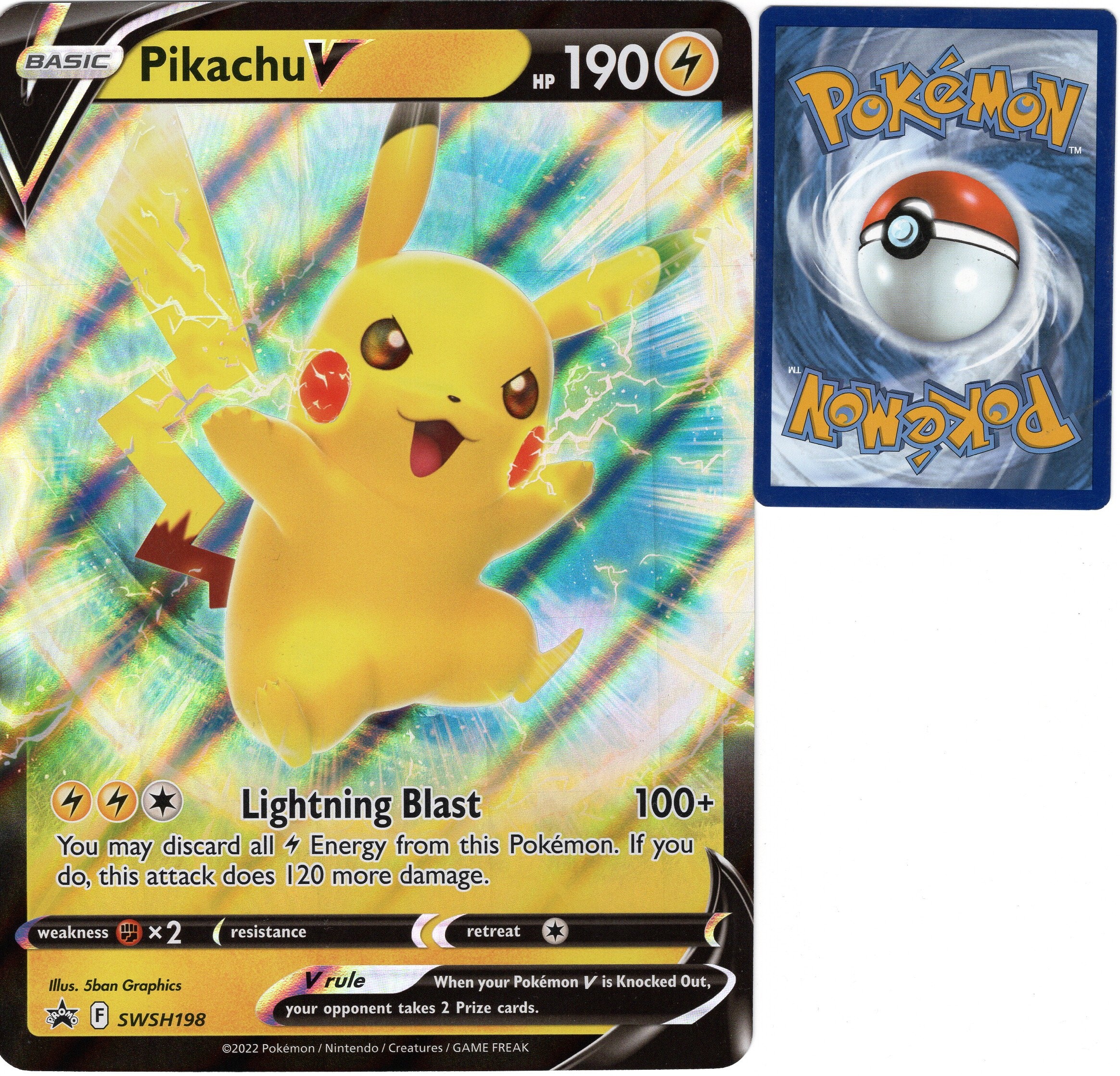 Pikachu V - Sword & Shield Promos #198 Pokemon Card