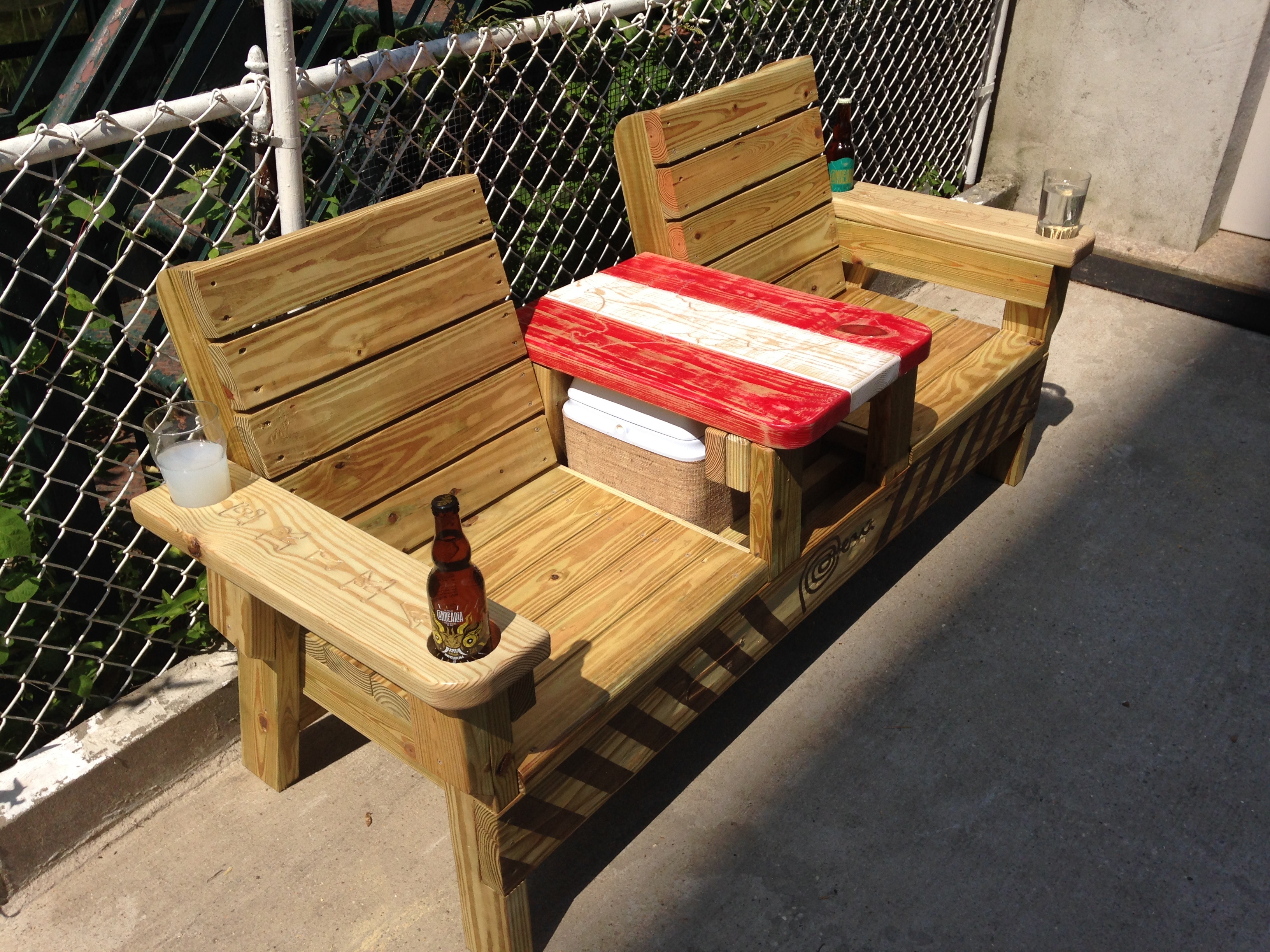 Free Patio Chair Plans - How to Build a Double Chair Bench ...
