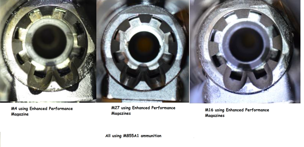 The Feed ramp and way the M855A1 was feeding into the M27 was the issue