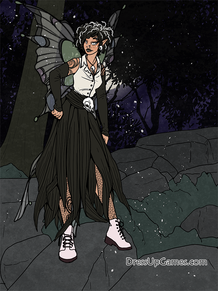 Goth Fairy Holiday Edition Dress Up Game