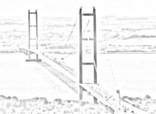 Humber suspension bridge sketch