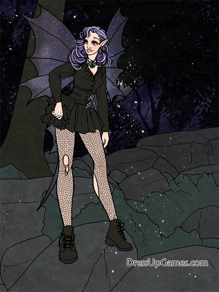 Goth Fairy Holiday Edition Dress Up Game