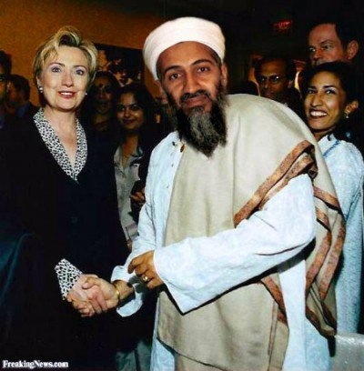 clinton shaking hands hillary osama laden bin why al fake politics qaeda hand america global truth vote fiction comment 2022