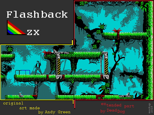 アート・デザイン・音楽 THE FLASHBACK ZX Spectrum 8-bit pixel art picture 
