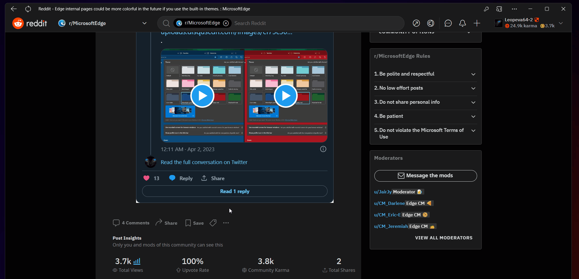 Edge web apps might get a new option to open external links in the