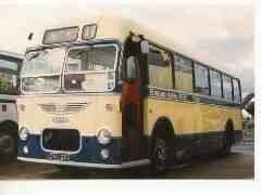 1960's cream and blue single decker bus