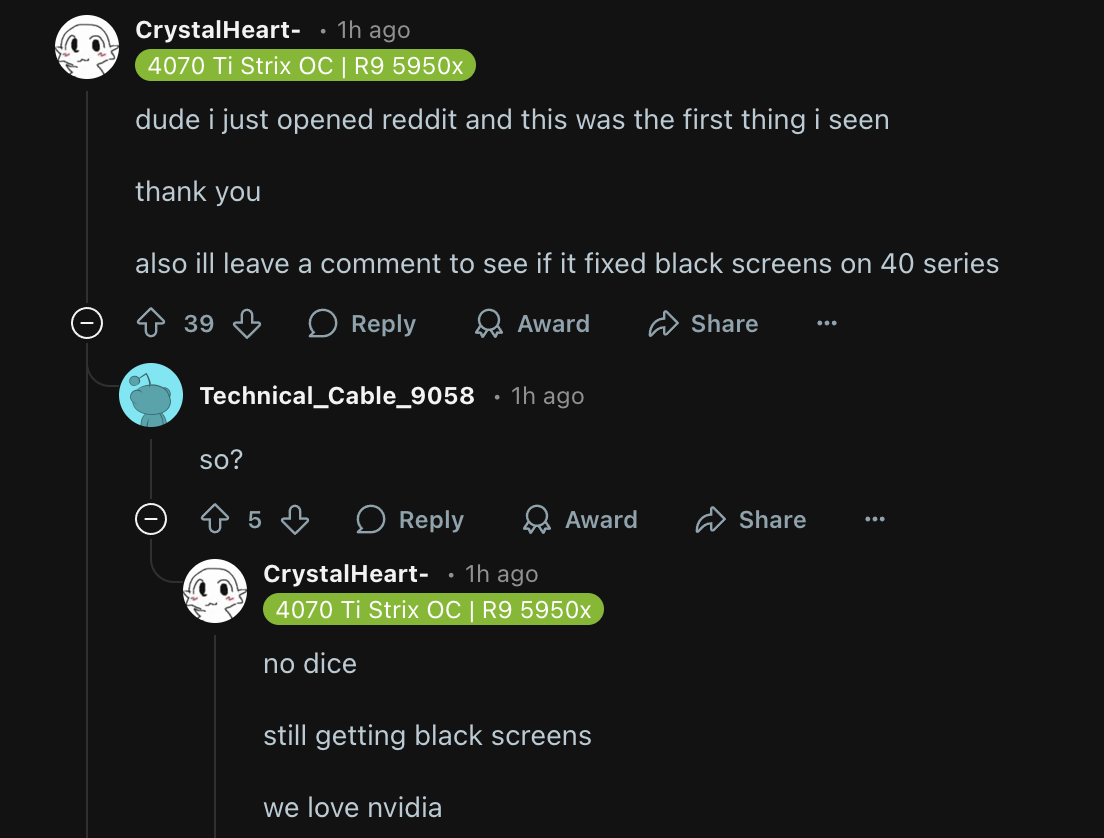 Discussion: NVIDIA Rolls Out GeForce Driver 572.60 To Fix Black Screen ...