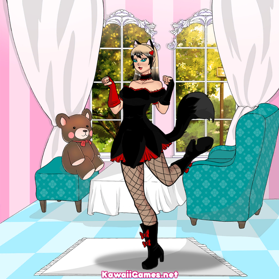 Kawaii Kitty Cat Girl Dress Up Game