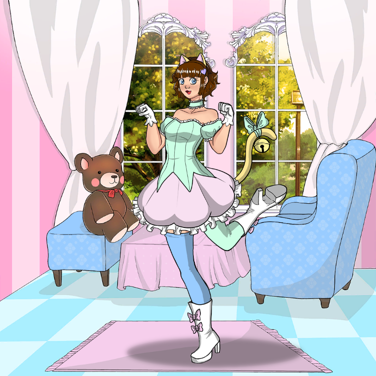 Kawaii Kitty Cat Girl Dress Up Game