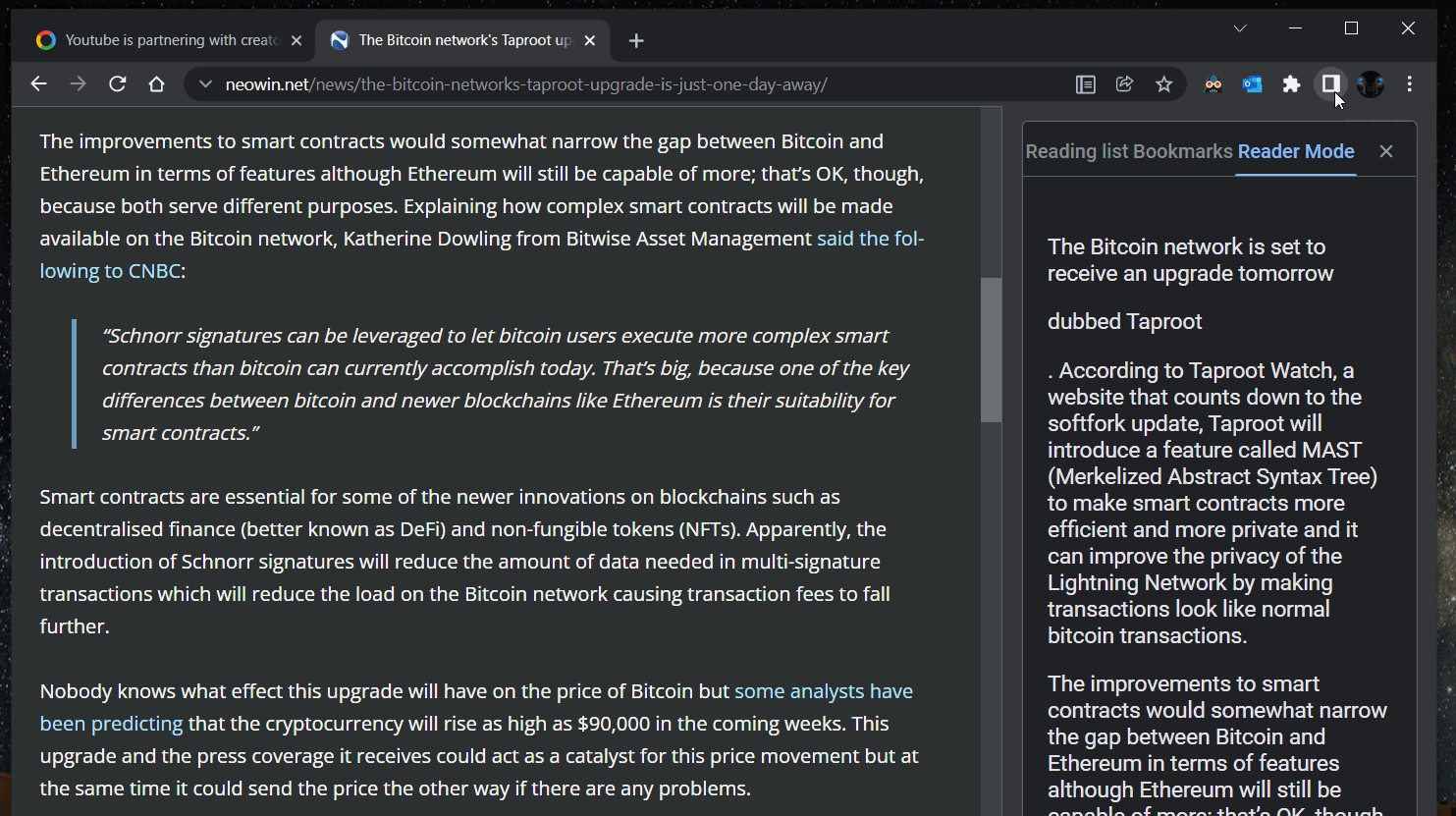 режим читання в бічні панелі Google Chrome режим читання в бічні панелі Google Chrome