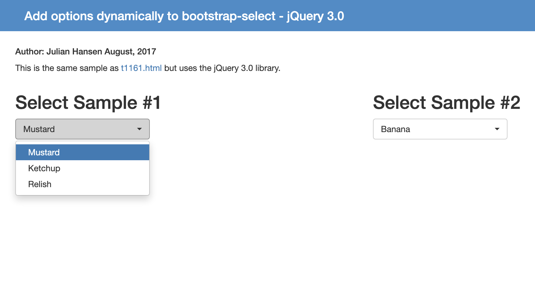 Add Options Dynamically To Bootstrap-select