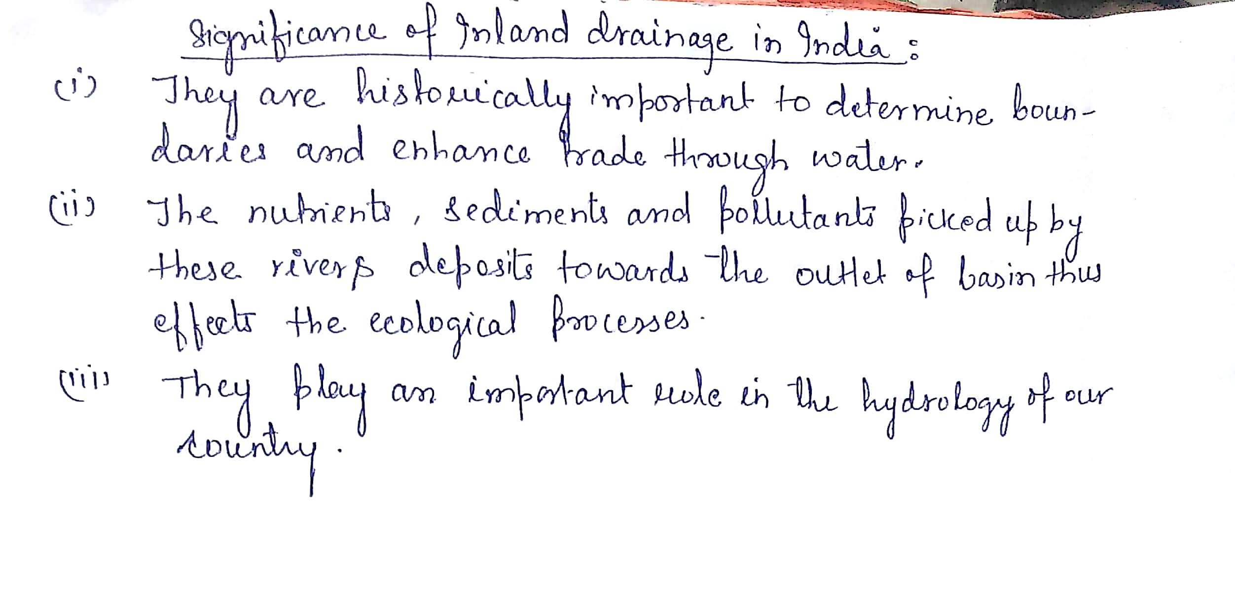 Day 14 â€“ Q 2. What is inland drainage? Illustrate with examples