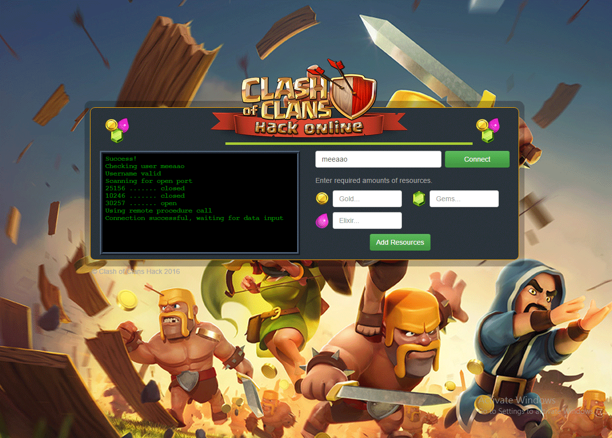 clash of clans hack apk