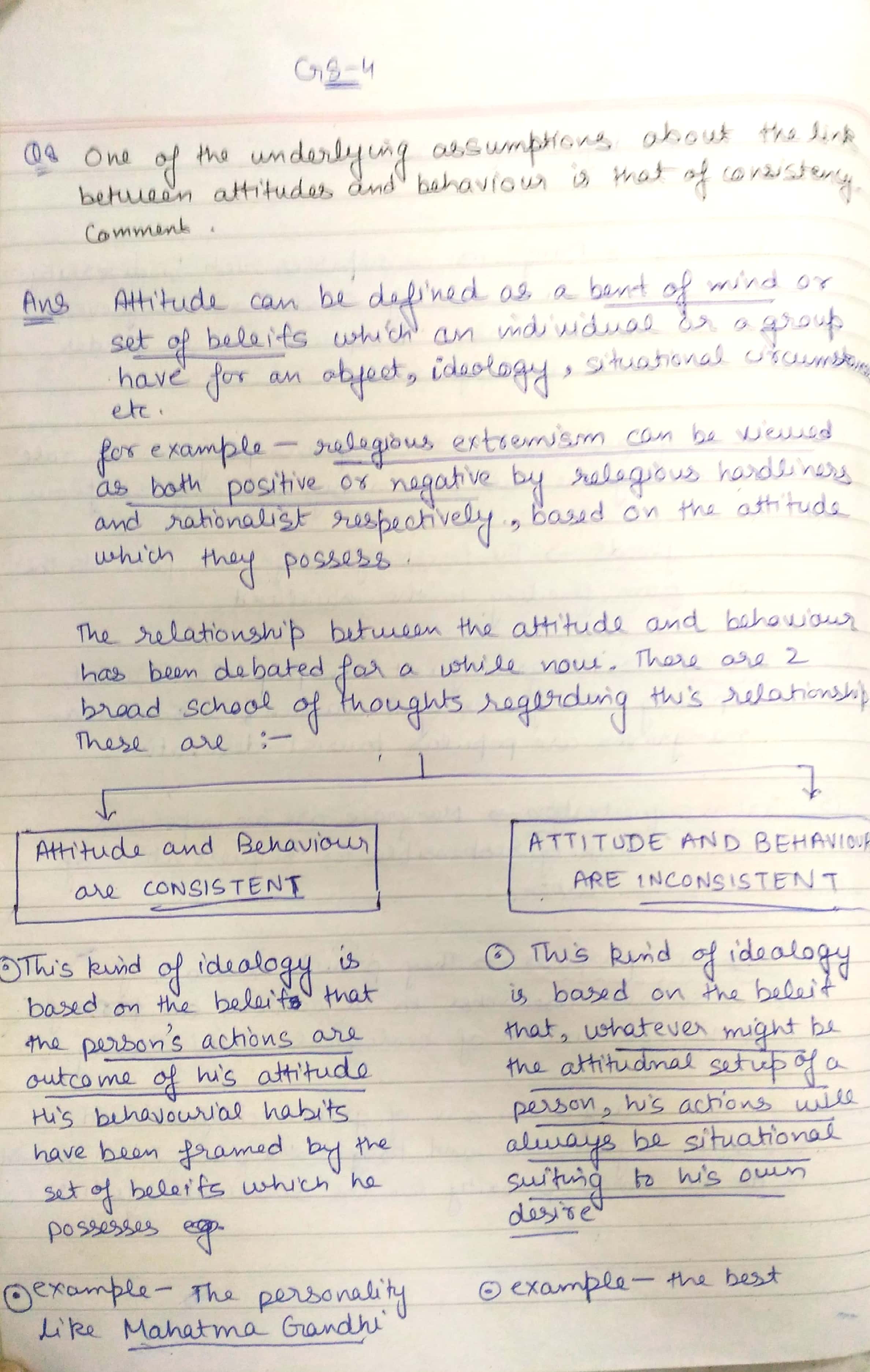 8) One Of The Underlying Assumptions About The Link Between Attitudes ...