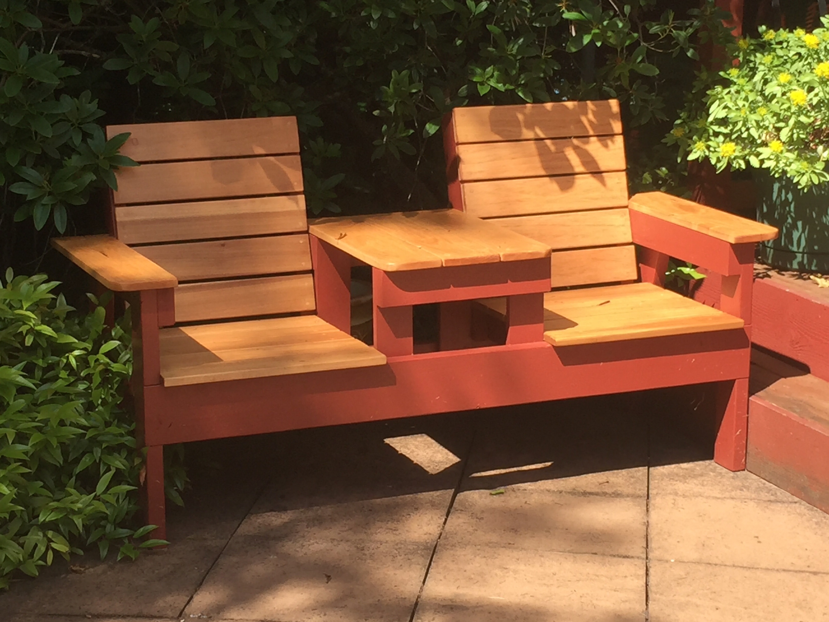 Free Patio Chair Plans - How to Build a Double Chair Bench 