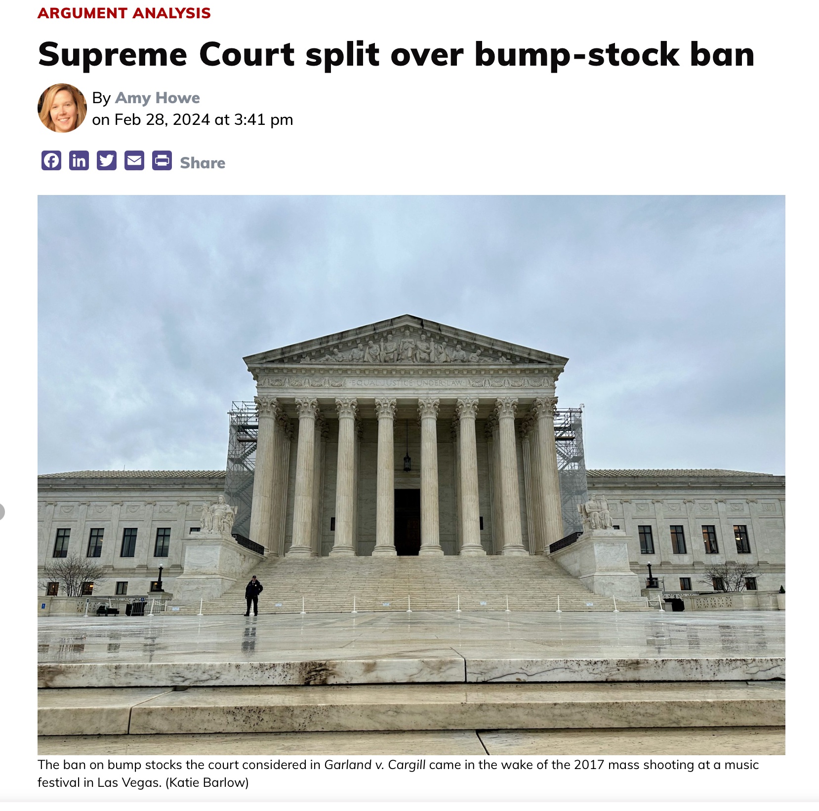 Supreme Court split over bump-stock ban - SCOTUSblog