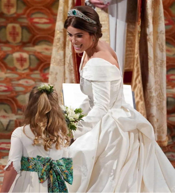 Eugenie and bridesmaid Isla Phillips Eugenie wedding