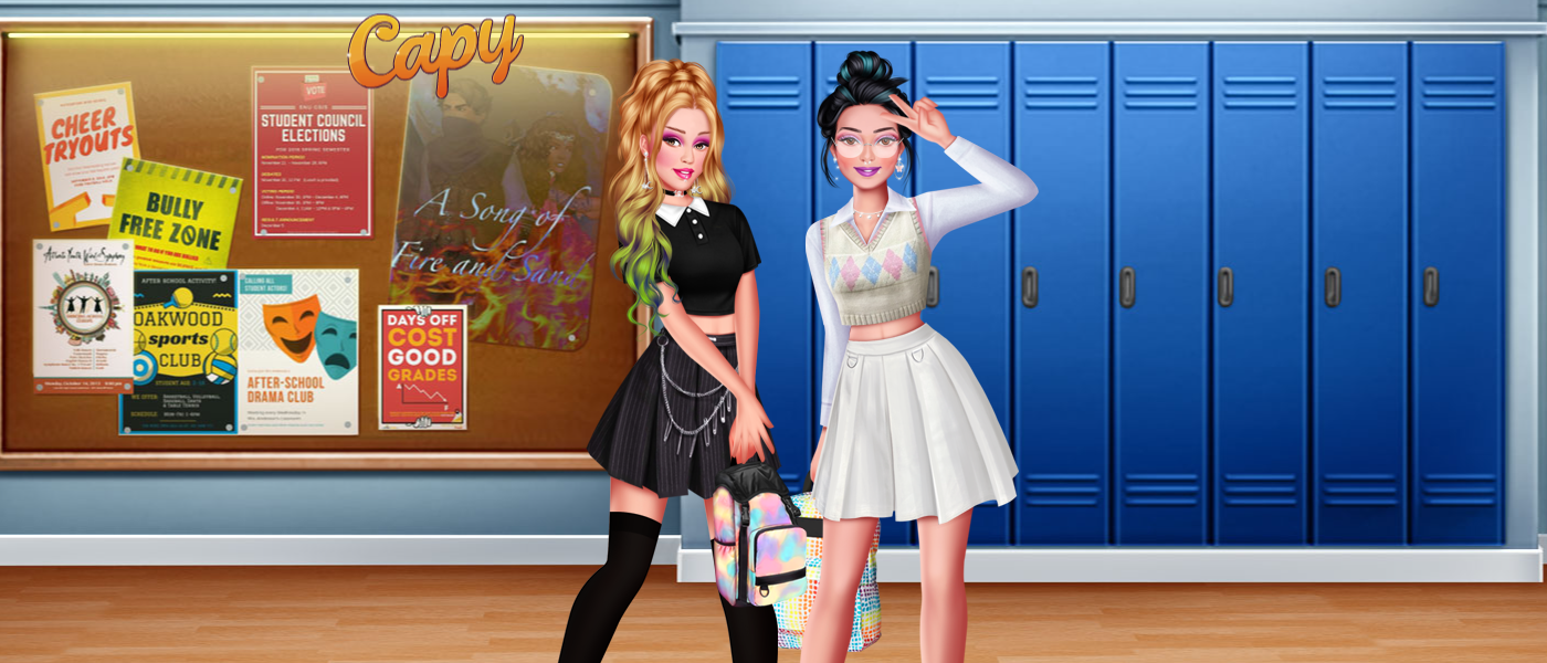 TikTok Divas Cute School Pleated Skirts Looks Dress Up Game