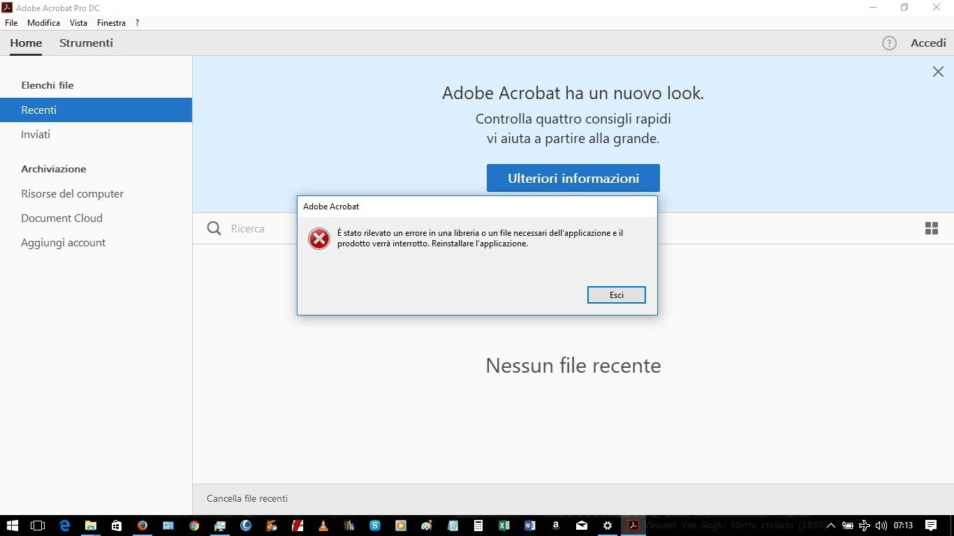 non riesco a scaricare adobe